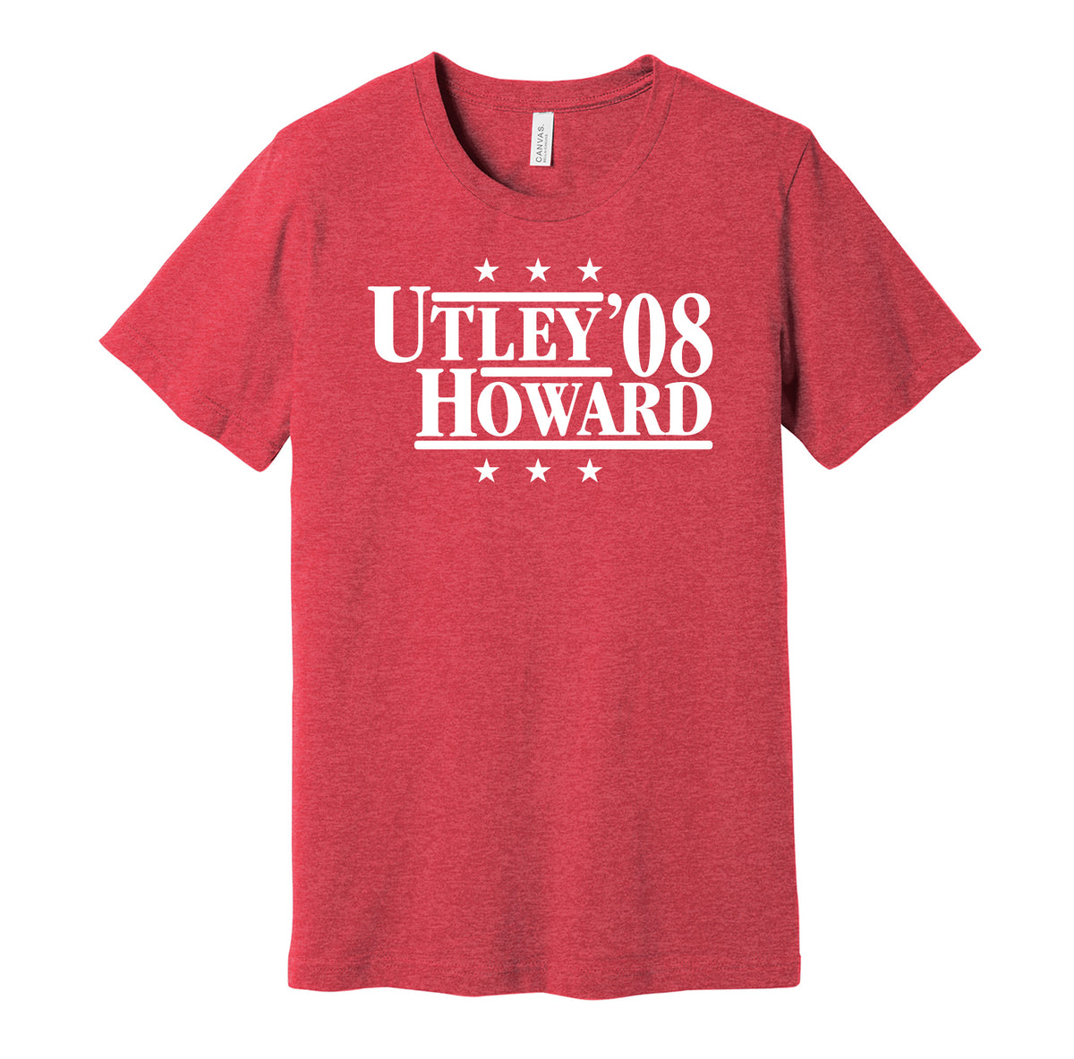 Utley & Howard '08 - Philadelphia Baseball Legends Political Campaign Parody T-Shirt - Hyper Than Hype Shirts S / Grey Shirt