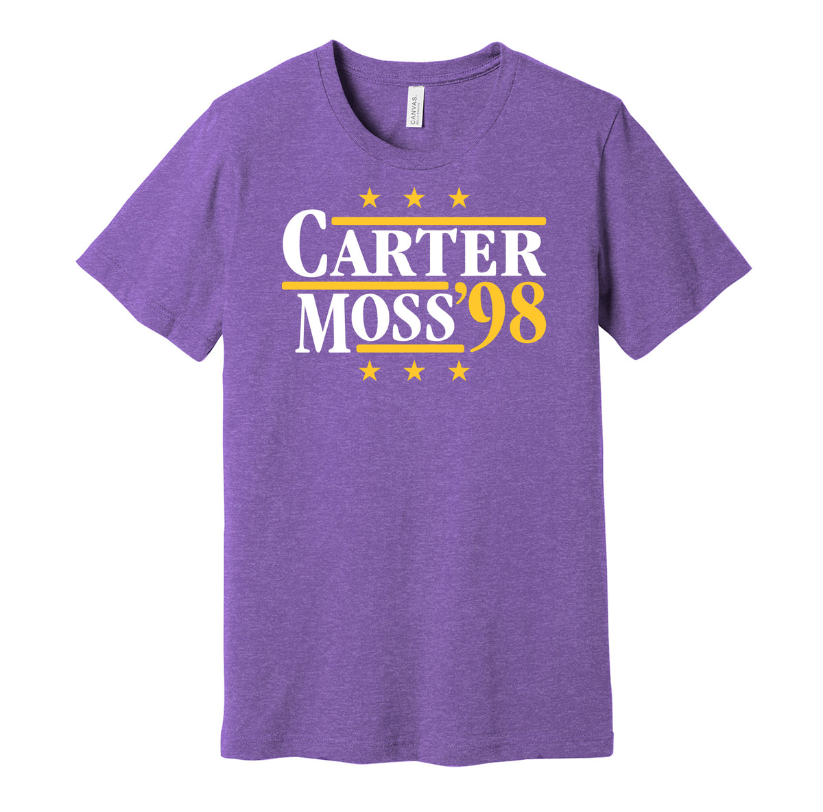 Carter & Moss '98 - Minnesota Legends Political Campaign Parody T-Shirt - Hyper Than Hype Shirts XL / Gold Shirt