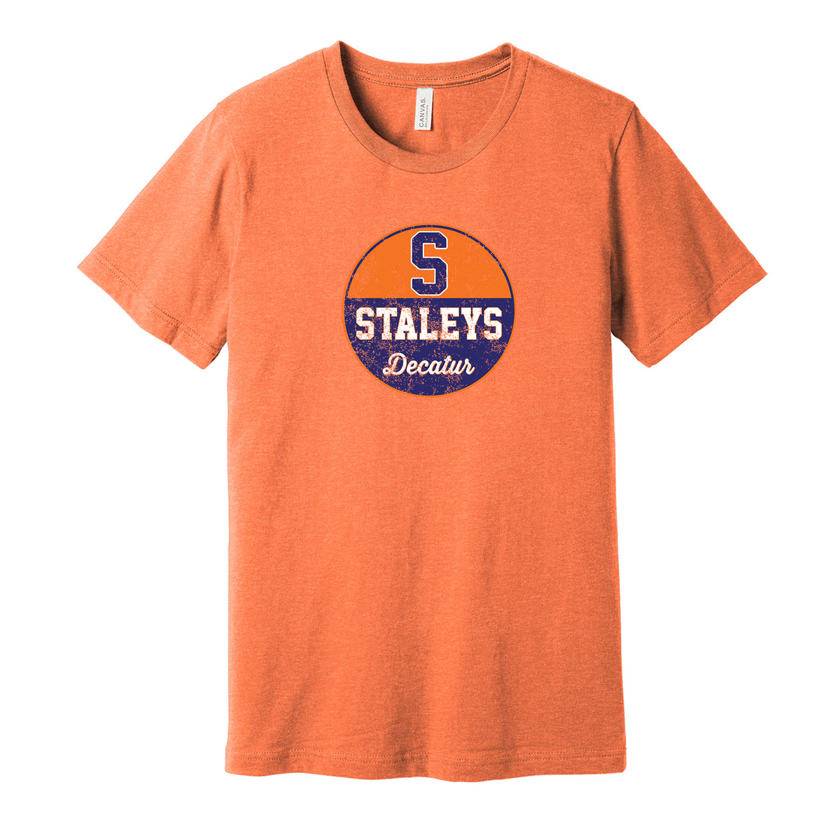 Hyper Than Hype Shirts Decatur Staleys Distressed Logo Shirt - Defunct Football Team - Celebrate Chicago Heritage and History - Hyper Than Hype XXL / White Shirt