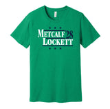 dk metcalf tyler lockett for president 2028 seattle seahawks fan election parody green shirt