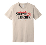 stutzle tkachuk '28 ottawa senators fan election parody gold shirt