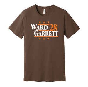 denzel ward myles garrett for president 2028 cleveland browns fan election parody brown shirt