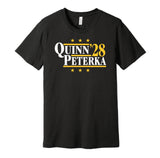 quinn peterka '28 for president 2028 buffalo sabres fan election parody black shirt