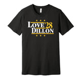 jordan love aj dillon for president 2028 green bay packers fan parody black shirt