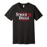 cj stroud stefon diggs for president 2028 houston texans fan election parody black shirt