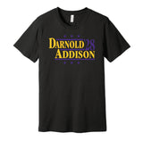 sam darnold jordan addison for president 2028 minnesota vikings fan parody black shirt