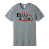 tyler herro bam bam adebayo for president 2024 miami heat retro throwback grey shirt