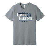 ceedee lamb micah parsons for president 2028 dallas cowboys election parody grey shirt