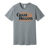 jamarr chase tee higgins for president 2024 cincinnati bengals fan throwback grey shirt