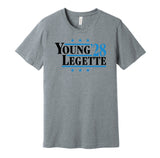 Young & Legette '28 - Carolina Football Legends Political Campaign Parody T-Shirt - Hyper Than Hype Shirts