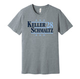 keller schmaltz '28 for president 2028 utah hockey club fan election parody grey shirt