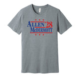 josh allen sean mcdermott for president 2028 buffalo bills fan parody grey shirt