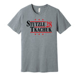 stutzle tkachuk '28 ottawa senators fan election parody grey shirt