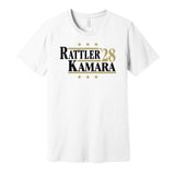 spencer rattler alvin kamara for president 2028 new orleans saints fan parody white shirt