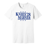 knies marner for president 2028 toronto maple leafs fan election parody white shirt