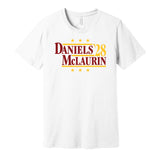 jayden daniels terry mclaurin for president 2028 washington commanders fan white shirt