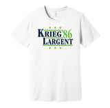 dave krieg steve largent for president 1986 80s seattle seahawks fan election parody white shirt