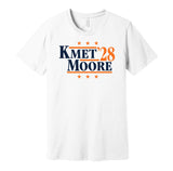 cole kmet dj moore for president 2028 chicago bears fan parody white shirt