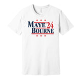 drake maye kendrick bourne for president 2024 new england patriots fan retro white shirt