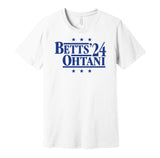 mookie betts shohei ohtani for president 2024 los angeles dodgers fan white shirt