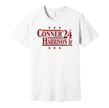 james conner marvin harrison jr for president arizona cardinals fan throwback white shirt