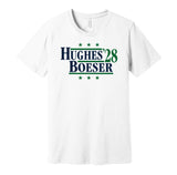 quinn hughes boeser for president 2028 vancouver canucks fan election parody white shirt