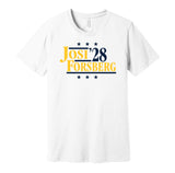 josi forsberg for president '28 2028 nashville predators fan election parody white shirt