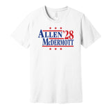 josh allen sean mcdermott for president 2028 buffalo bills fan parody white shirt