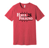 hall foligno for president 2028 chicago blackhawks fan election parody red shirt