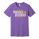 sam darnold justin jefferson for president 2024 minnesota vikings fan purple shirt