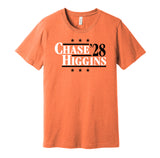 jamarr chase tee higgins for president 2028 cincinnati bengals fan parody orange shirt