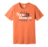 bo nix marvin mims jr for president 2028 denver broncos fan election parody orange shirt