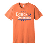 dobson ilya sorokin 2028 new york islanders fan election parody orange shirt