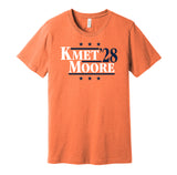 cole kmet dj moore for president 2028 chicago bears fan parody orange shirt