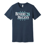 matty beniers jared mccann for president 2028 seattle kraken fan election parody navy shirt