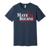 drake maye kendrick bourne for president 2024 new england patriots fan retro blue shirt