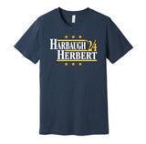 Harbaugh & Herbert '24 - Los Angeles Football Legends Political Campaign Parody T-Shirt - Hyper Than Hype Shirts