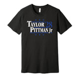 jonathan taylor michael pittman for president 2028 indianapolis colts fan election parody black shirt