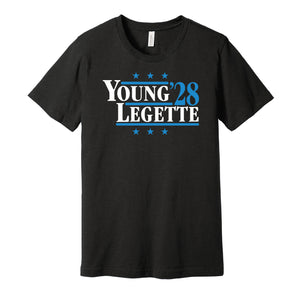 bryce young xavier legette for president 2028 carolina panthers fan election parody black shirt