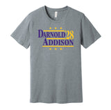 sam darnold jordan addison for president 2028 minnesota vikings fan parody grey shirt