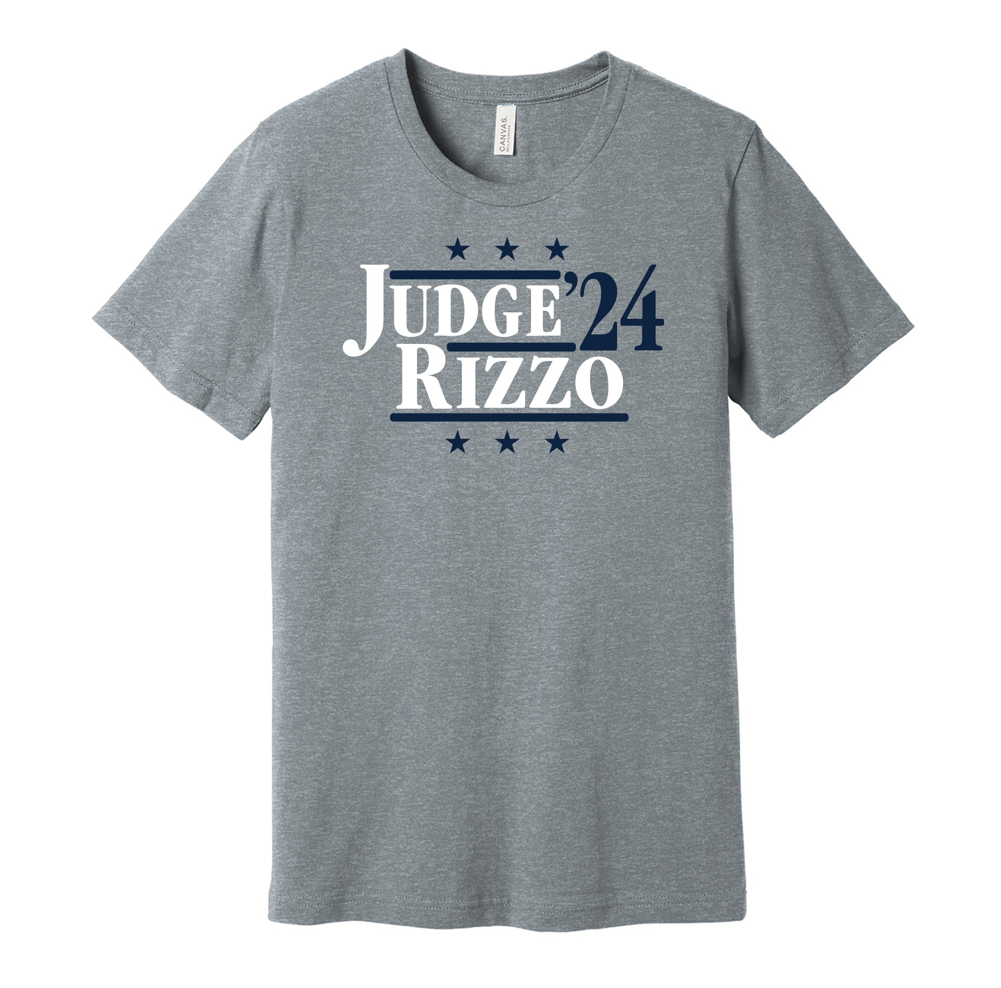 Judge & Rizzo '24 - New York Baseball Political Campaign Parody T-Shirt - Hyper Than Hype Shirts M / Grey Shirt