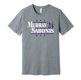 keegan murray sabonis for president 2024 sacramento kings retro throwback grey shirt