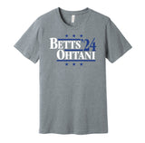 mookie betts shohei ohtani for president 2024 los angeles dodgers fan grey shirt