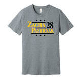 zacha pastrnak for president 2028 boston bruins fan election parody grey shirt