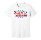 suzuki slafkovsky for president 2028 montreal canadiens habs fan election parody white shirt