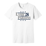 ceedee lamb micah parsons for president 2028 dallas cowboys election parody white shirt