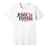 judon jabrill peppers for president 2024 new england patriots pats fan throwback white shirt