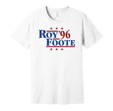 patrick roy adam foote for president 1996 colorado avalanche fan election parody white shirt