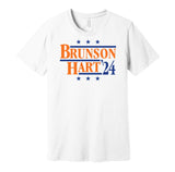 jalen brunson josh hart for president 2024 new york knicks fan blue shirt