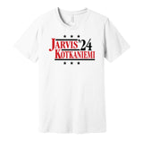 seth jarvis jesperi kotkaniemi for president 2024 carolina hurricanes fan retro throwback white shirt